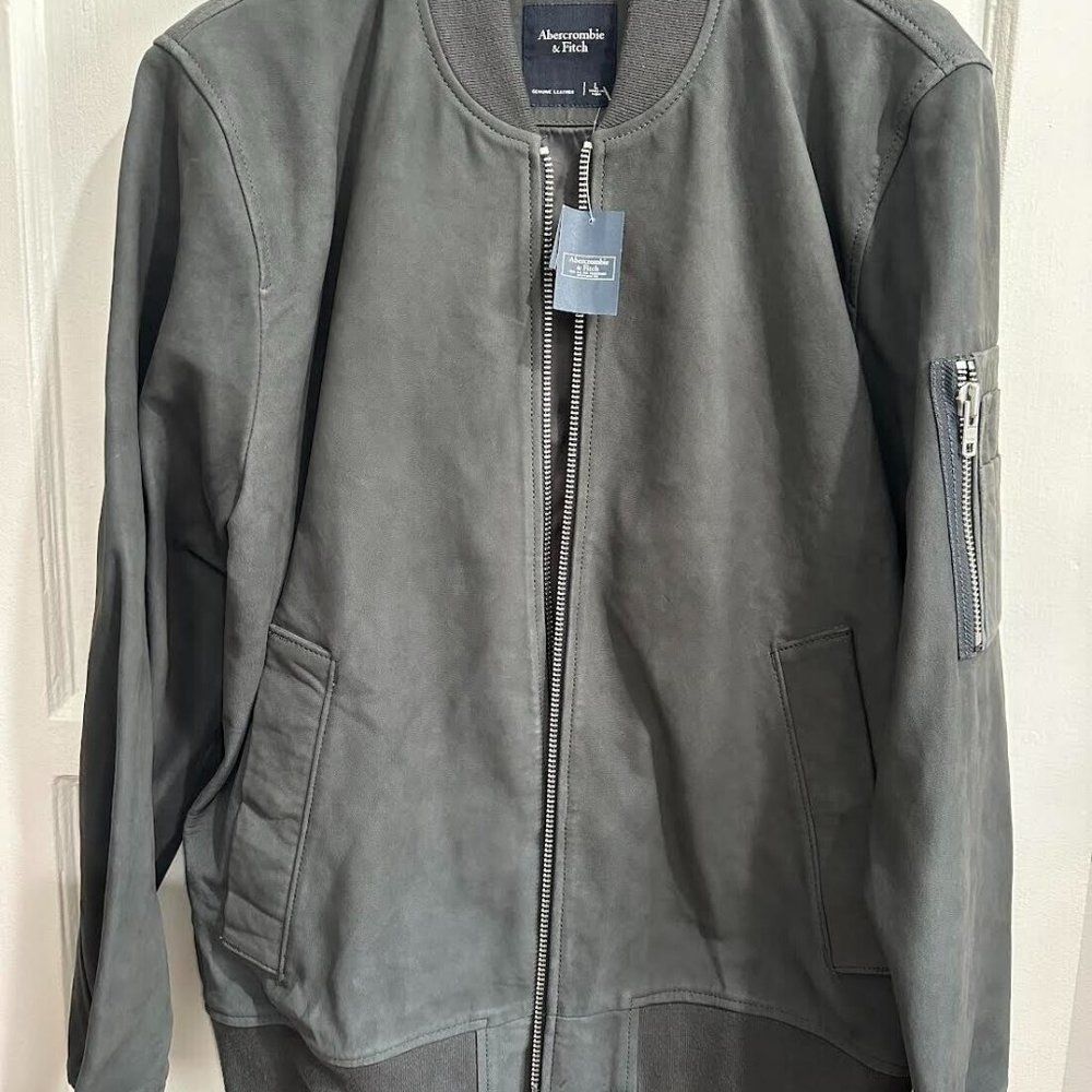 Abercrombie Genuine Suede Bomber Jacket